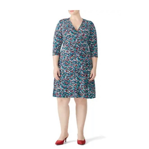 Leota Perfect Faux Wrap Dress “calico” - Picture 4 of 6
